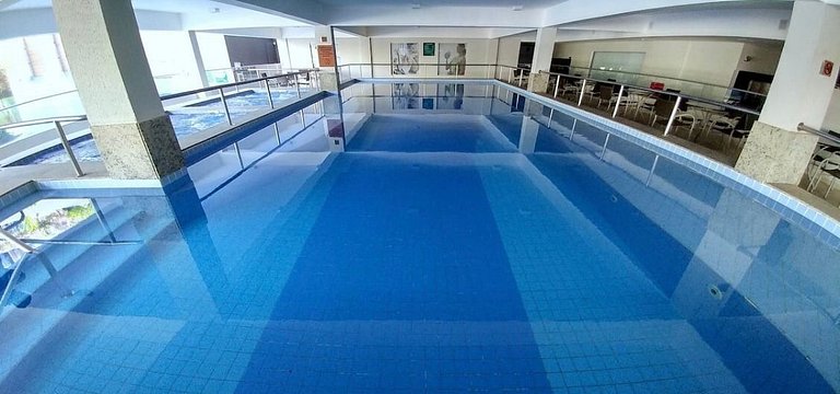 Apto Rio Quente - Ar cond na suíte e vista piscina
