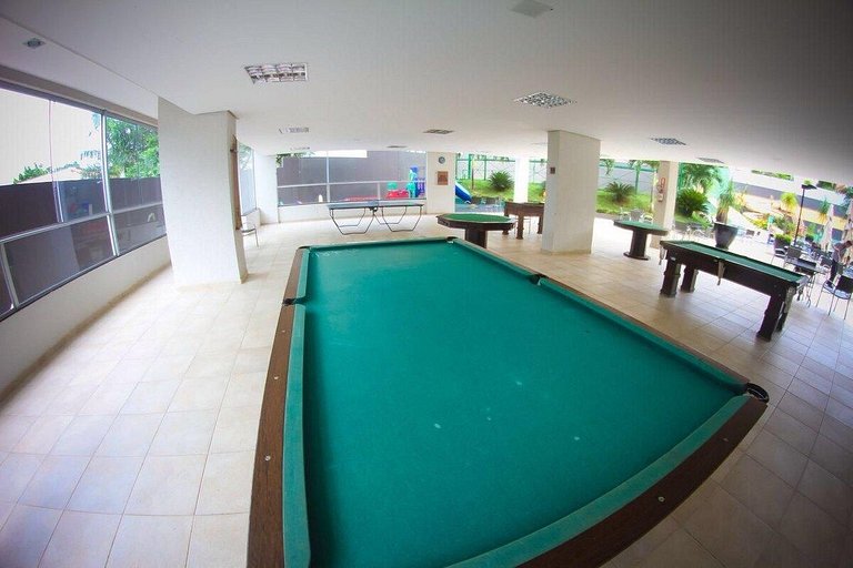 Apto Rio Quente - Ar cond na suíte e vista piscina