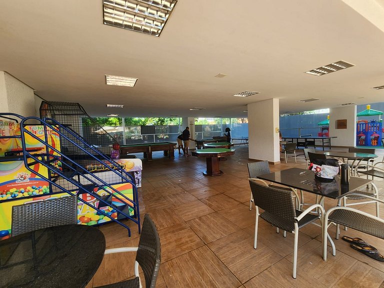 Apto Rio Quente - Ar cond na suíte e vista piscina