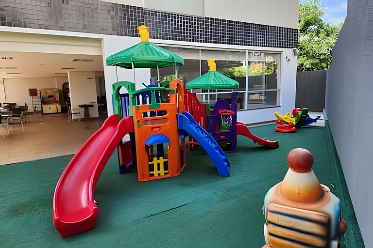 Apto em Rio Quente com ar na sala e suíte