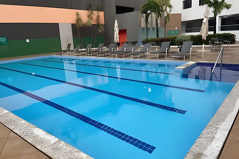 Apto em Rio Quente com linda vista pras piscinas