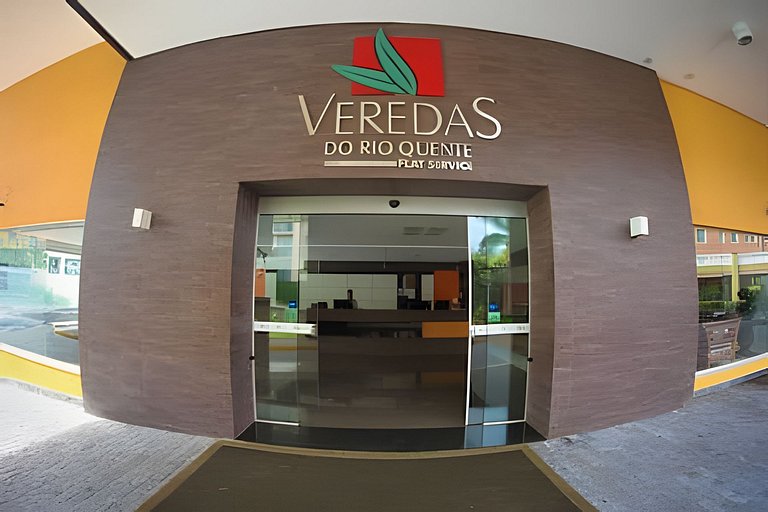 Apto em Rio Quente com linda vista pras piscinas