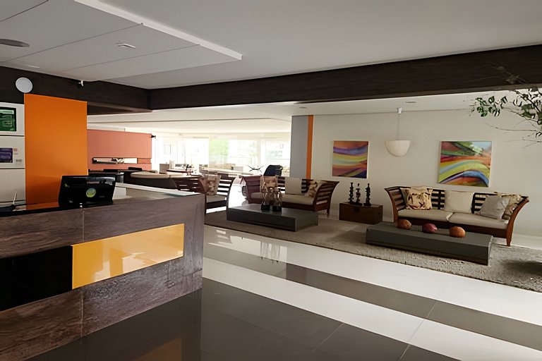 Apto em Rio Quente com ar na sala e suíte