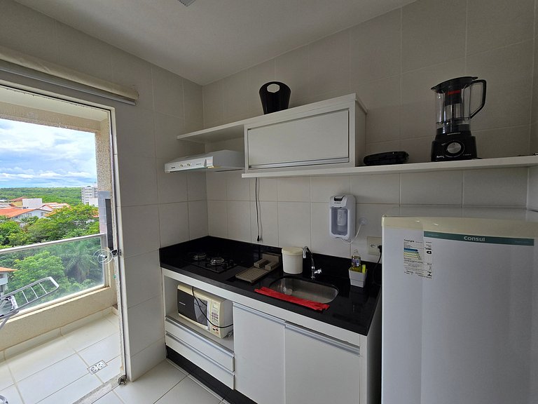Flat Rio Quente - Ótima área de lazer e localizaçã