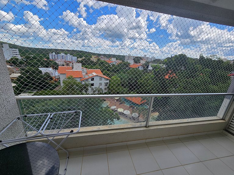 Flat Rio Quente - Ótima área de lazer e localizaçã