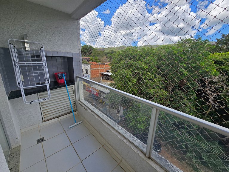 Apto em Rio Quente com ótima área de lazer