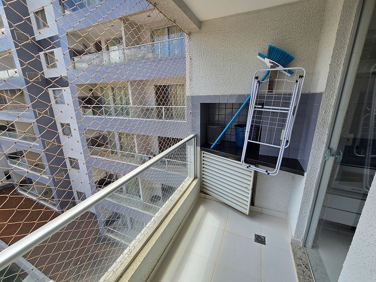 Apto em Rio Quente c/vista piscina e ar cond suíte