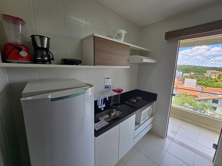 Apto em Rio Quente com ar na sala e suíte