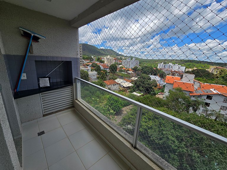 Apto em Rio Quente com ar na sala e suíte