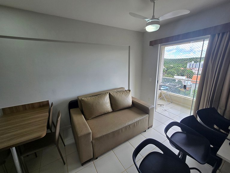 Flat Rio Quente - Ótima área de lazer e localizaçã