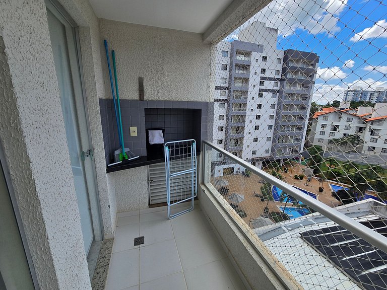 Apto em Rio Quente com ar na sala e suíte