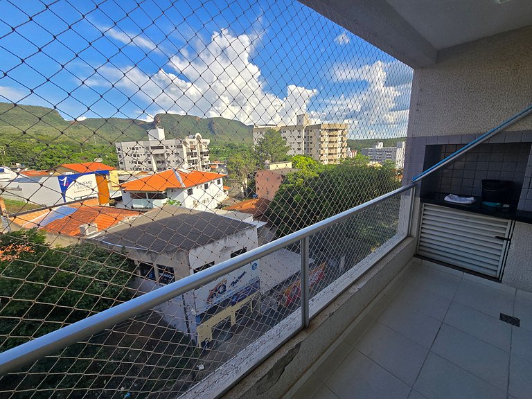 Apto em Rio Quente com ótima área de lazer