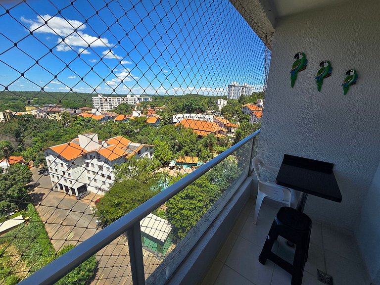 Apto Rio Quente - Ar cond na suíte e vista linda
