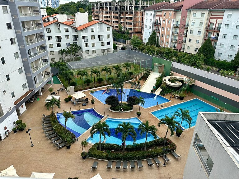 Apto em Rio Quente - Suíte c/Ar Cond e Linda Vista