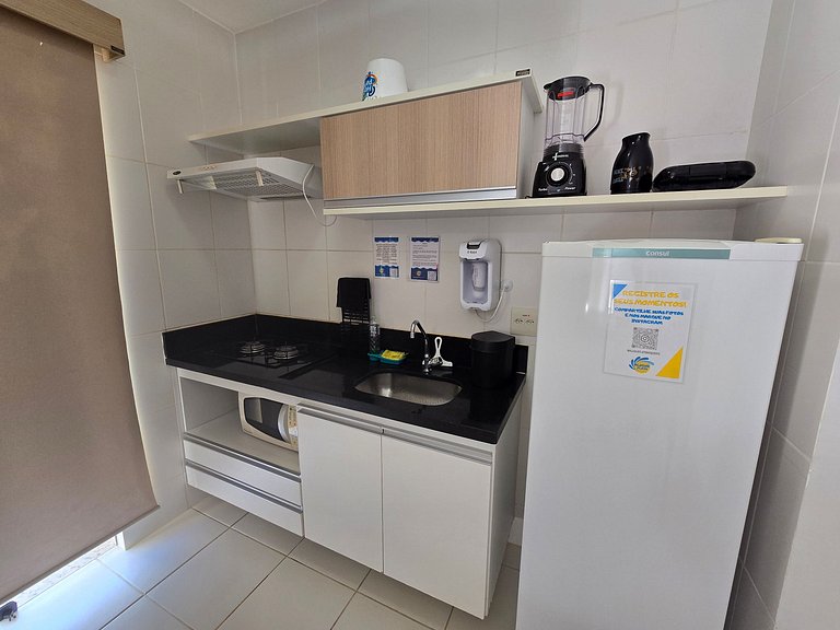 Apto em Rio Quente - Suíte c/Ar Cond e Linda Vista