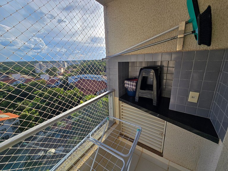 Apto em Rio Quente com ótima área de lazer