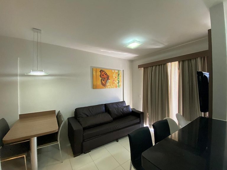 Apto em Rio Quente com linda vista pras piscinas