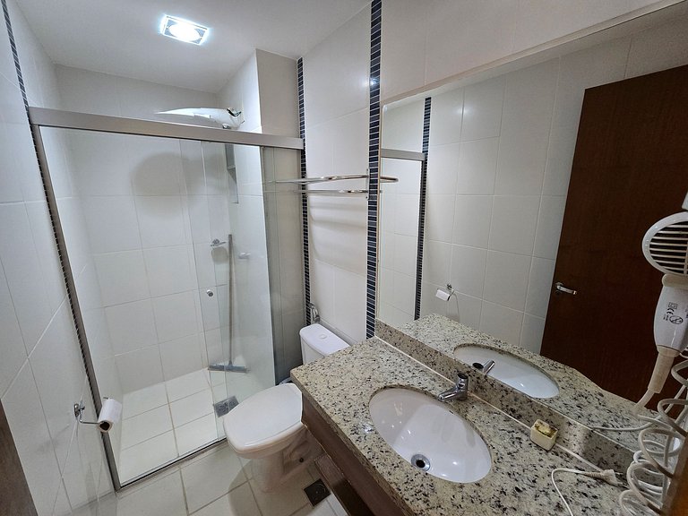 Apto em Rio Quente com linda vista pras piscinas