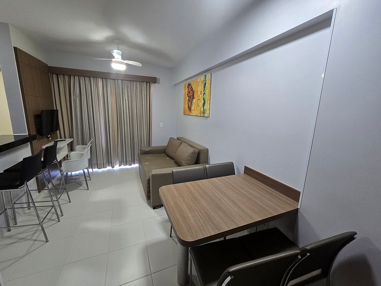 Apto em Rio Quente com ar na sala e suíte